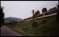 10.06.2001 SU42-511 z pociągiem 6627 na szlaku Mszana Dolna Marki - Mszana Dolna 