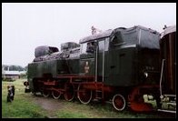 Lokomotywa Tkt48-191 z pociągiem specjalnym z Chabówki po przyjeździe do Mszany Dolnej