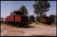 Manewrowe lokomotywy elektryczne typu Ud w Muzeum Kolei w Gaevle, 5.VII.2001