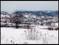 Widok ze Skrzynki na południową część Dobczyc